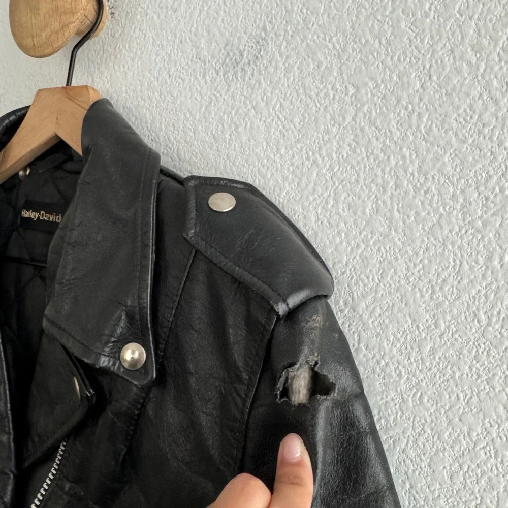 Vintage Harley Davidson Leather Jacket Size 36 *Flaw*